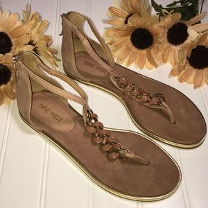 NWOT Nine West - ‘Keylime’ Leather Sandal